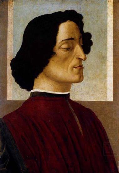 BOTTICELLI, Sandro Portrait of Giuliano de- Medici china oil painting image